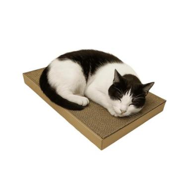 Imagem de Arranhador De Papelão Para Gatos Protege Sofás e Cortinas - JM3 Móveis