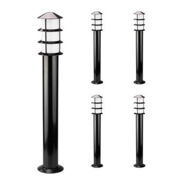 Imagem de Kit 5 Poste Jardim Balizador Oriental Prova D'água Externo Germany 837