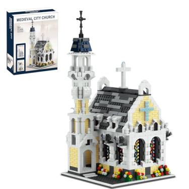 Imagem de Medieval Gothic Cathedral Building Set – MOC Architecture Castle Model with Stained Glass Windows & Interior Details- Compatible with Lego Building House for Collectors (1553 pcs)