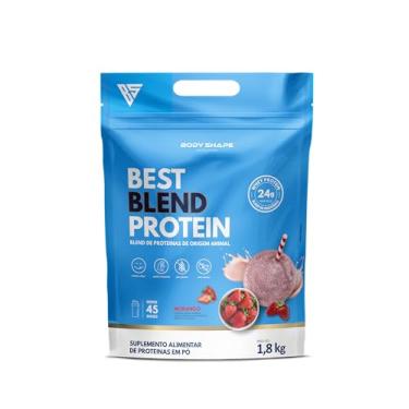 Imagem de Whey Protein Body Shape Best Blend Concentrado e Hidrolisado Sem Soja 1.8kg (Morango)
