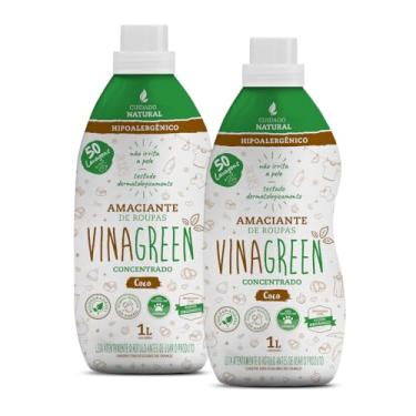 Imagem de Kit 2 Amaciante 1L Concentrado Para Roupas Hipoalergênico Pele Sensível Orgânico Perfume Duradouro Intenso Testado Antilalergênico (Coco)