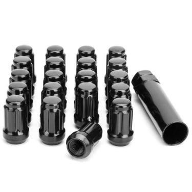 Imagem de Lug Nuts glorider 1/2-20 Spline, 20 unidades para Jeep Wrangler Black