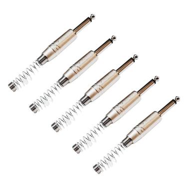 Imagem de Kit 5 Plug P10 Macho Mono Com Mola  Roxtone