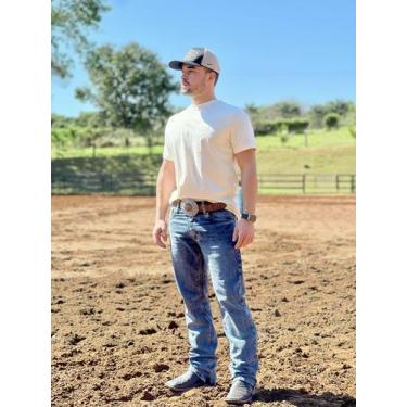 Imagem de Camiseta Masculina Manga Curta Basic Color All Hunter, GG, Off white