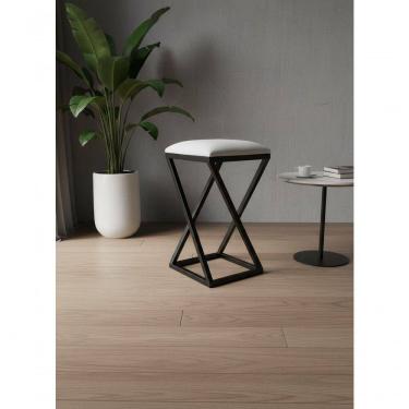 Imagem de Banqueta Z Sem Encosto Banco Estilo Industrial Moderno Luxo Branco