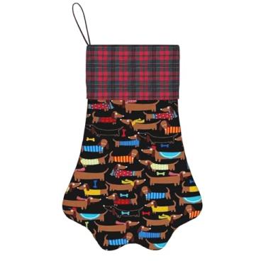 Imagem de SKKNT I Love My Dog Dachshunds Meias de Natal para Animais de Estimação Decoração de Natal Cães Gatos Árvore Decoração Doce Presente Conveniente