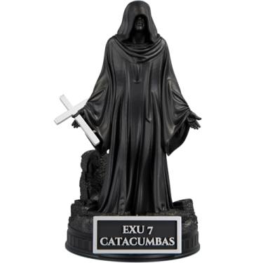 Imagem de Estátua Exu 7 Catacumbas Imagem Umbanda Candomblé (Cor Nox Argentum)