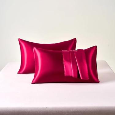 Imagem de 1 pç fronha de seda amoreira fronhas protetoras de almofada refrescante com fecho de envelope