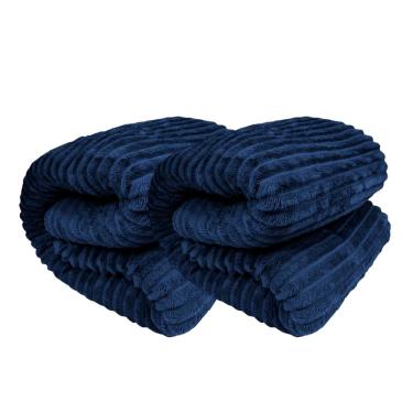 Imagem de Manta Cobertor Casal Corttex Luster Canelada 180x220cm Microfibra Antialérgico Super Macio Premium