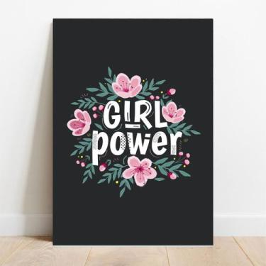 Imagem de Placa Decorativa Girl Power - TaColado, 15x21cm