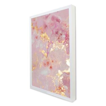 Imagem de Quadro Decorativo Abstrato Mármore Rose Gold Delux em Moldura Caixa - 