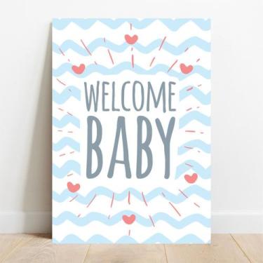 Imagem de Placa Decorativa Sweet Welcome - TaColado, 40x60cm