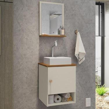 Imagem de Gabinete Banheiro Lima Cuba Tulipa Bco Torneira DL08 Val ABS