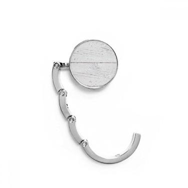 Imagem de Gancho de mesa com textura áspera para piso de madeira branca, gancho de mesa com fecho decorativo, gancho dobrável