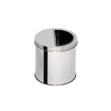 Imagem de Lixeira de Inox 13L com Aro Meia Lua