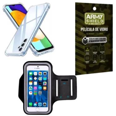 Imagem de Capa Capinha para Galaxy A05S + Braçadeira + Pelicula de Vidro 3D - Ar