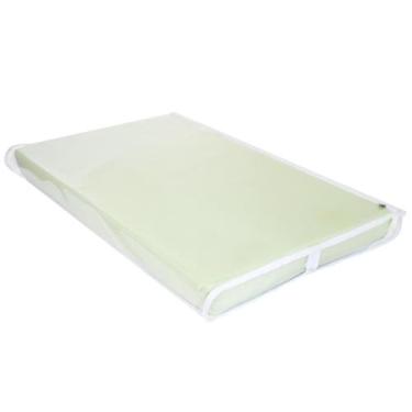 Imagem de Trocador De Bebê Verde Chambrê Com Viés Branco Menino - Potinho de Mel