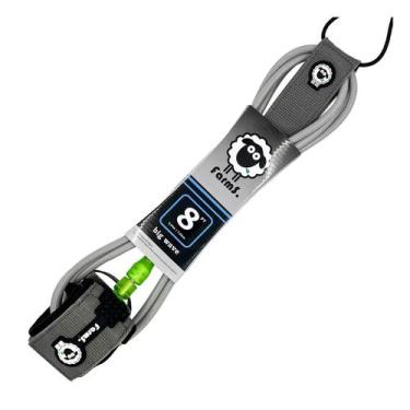 Imagem de Leash Cordinha Farms 8' x 7 mm  Big Wave Strep Estrepe Surf, Cinza
