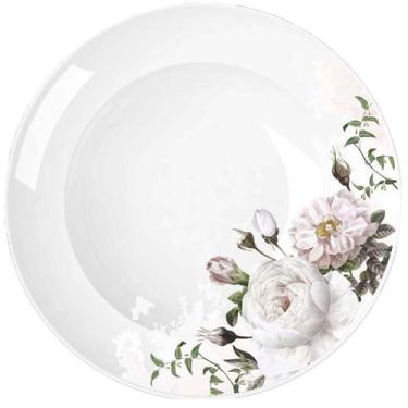 Imagem de Prato Fundo Germer Redondo em Porcelana 23cm Garden com Estampa Floral