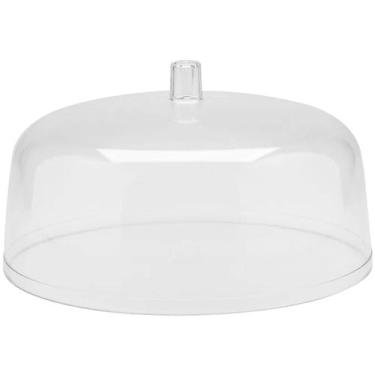 Imagem de Cúpula Para Prato De Bolo Natural Tampa De Acrílico Cúpula De 30cm Ou