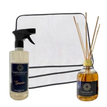 Imagem de Kit 9 Tapetes Higiênicos Pet + Água perfumada 500ml Emporium + Difusor