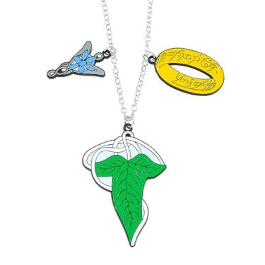 Imagem de Colar The Ring & Lorene Green Leaf – Colar de estrela crepúsculo pálido romance de fantasia, pingente para homens e mulheres, pingentes de colar, moderate, Metal, Sem Pedra Preciosa