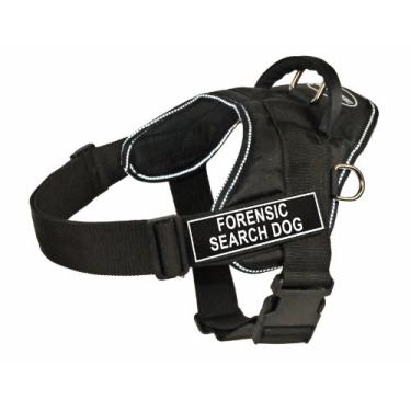 Imagem de Dean & Tyler Arreio para animais de estimação Fun Works de 45 cm a 56 cm, XX-pequeno, cão de busca forense, preto com acabamento reflexivo