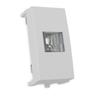 Imagem de Tomada Telefone RJ11 4 Fios Branco Fosco Clean MarGirius, Branco