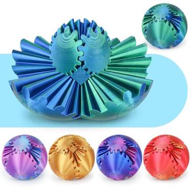 Imagem de Brinquedo Sensorial Minleway Gear Ball 3D - Alivia o Estresse