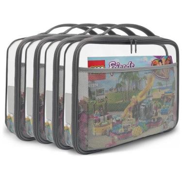 Imagem de Estojo Organizador Holay com Zíper - Conjunto de Blocos de PVC Cinza