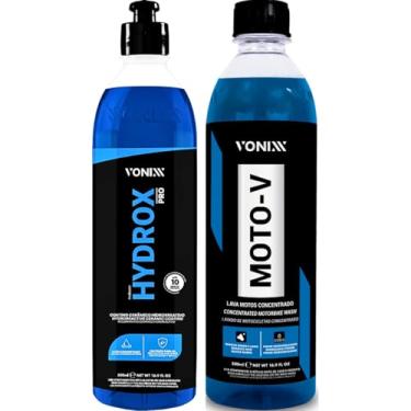 Imagem de Kit Limpeza Automotiva E Proteção Shampoo Pré Lavagem Desengraxane Moto-v 500ml Vonixx Coating Ceramico Hydrox Pro 500ml Diluivel Vonixx