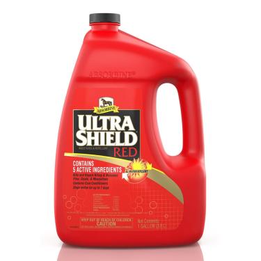 Imagem de Inseticida vermelho Fly Spray Absorbine UltraShield 3.8L para cavalos