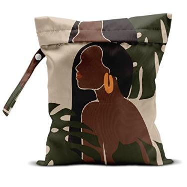 Imagem de zcyxuuw Bolsa úmida, bolsa seca para roupas de banho, viagens, praia, piscina, fraldas, roupas de ginástica, bolsa de maquiagem, impermeável, reutilizável, minimalista, decoração, linha estética