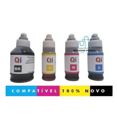 Imagem de Refil 4 Tinta Compativel Canon Gi10 Gi11 G6010 G7010 GM2010 GM4010 - P