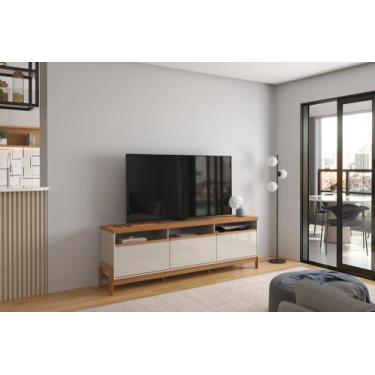 Imagem de Rack Bancada Com Pés Madeira Tv Sala de estar Elegance 1,83 Lukaliam, 