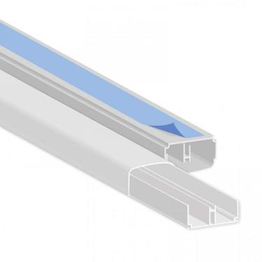 Imagem de Canaleta De Pvc Fita Dupla Face 2cmx1cmx200cm Polifort - Caixa Com 25 Barras - Branco