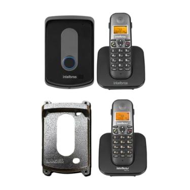 Imagem de Kit Telefone Sem Fio Ramal Externo TIS 5010 Intelbras + Ramal Sem Fio Digital TS 5121 Intelbras + Protetor de Interfone 7010 Cinza Bulher