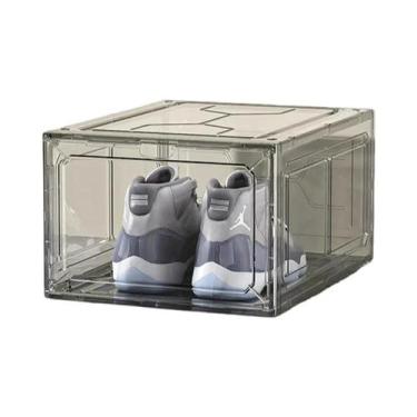 Imagem de Caixa De Armazenamento De Sapatos De Plástico Dobrável Transparente Pa