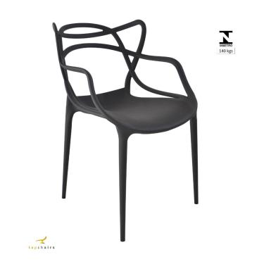 Imagem de Kit 2 Cadeiras Allegra Polipropileno P/ Cozinha Sem Montagem Cor:preto