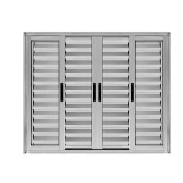 Imagem de L25 veneziana 6 folhas 1,00 x 1,00 - Alfa Esquadrias, 23 kg, ALUMÍNIO 