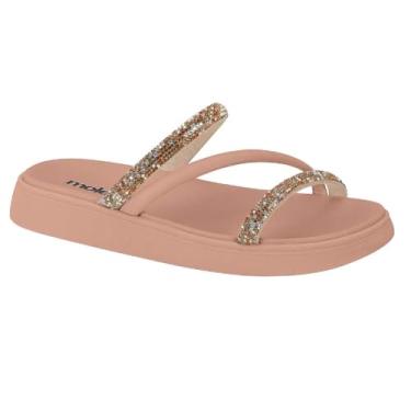 Imagem de Tamanco Moleca Papete Strass 5469.121 Camel