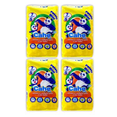 Imagem de Kit C/4 Fraldas Infantil Mini Cahe Baby G C/07