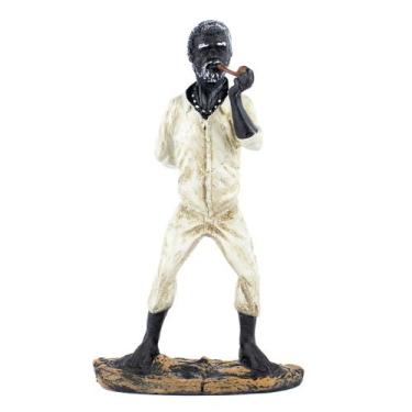 Imagem de Escultura Preto Velho Curador 22 cm Resina - Lua Mística - 100% Origin