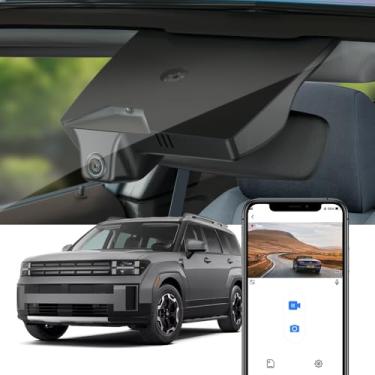 Imagem de Fitcamx 4K Dash Câmera Adequado para Hyundai Santa Fe 2024 2025 (Part No#P6000) SE SEL Limited Calligraphy XRT, OEM Estilo, 2160P UHD Vídeo, Wi-Fi, Loop Gravação, G-Sensor, Fácil de Usar, 64GB Cartão