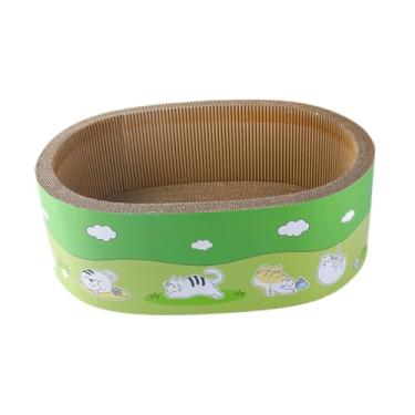 Imagem de Generic Arranhador para gatos, de papelão para sala de estar, proteção resistente para móveis, placa arranhadora ondulada para gatinhos, L