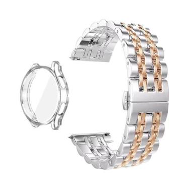 Imagem de Pulseira De Aço Inoxidável Para Samsung Galaxy Watch 40 44mm Com Prote