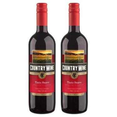 Imagem de Kit 2 Vinho Tinto Suave Country Wine 750ml - Serra Gaúcha