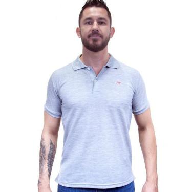 Imagem de Camisa Gola Polo Masculina Piquet Camisaria Colombo Mescla, 1