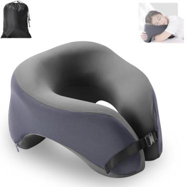 Imagem de Travesseiro Pescoço, Suporte Facial, Almofada de Pescoço para Viagem, Almofada Pescoço Viagem, Almofada de Pescoço, com Espuma Viscoelástica, para Cervical, Travesseiro para Apoio