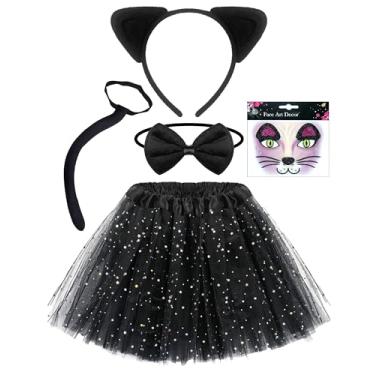 Imagem de Hikkcos Black Cat Costume for Girls Kitty Cat Noir Costumes Halloween Party Animals Cosplay for Kids